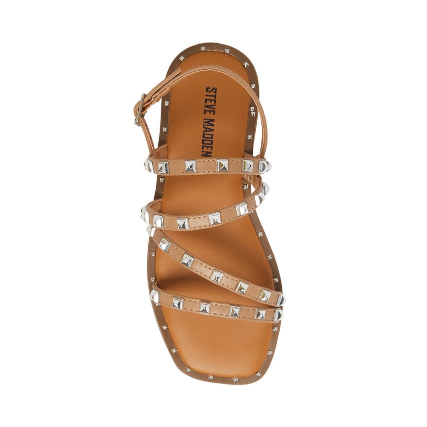 Brown Steve Madden Jtrick Kids' Flat Sandals | PH 756116BY